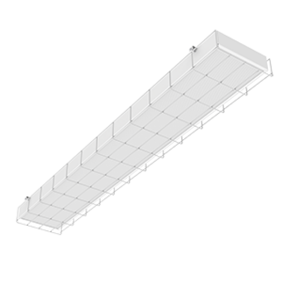 Светодиодный светильник VARTON S270 2.0 спортивный для образовательных учреждений 42 ВТ 4000 K накладной 1200х212х70 мм IP40 с призматическим рассеивателем с защитной решеткой диммируемый по протоколу DALI